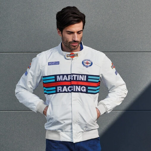 Sparco Martini Racing Replica Bomber Jacket, White - Image 2
