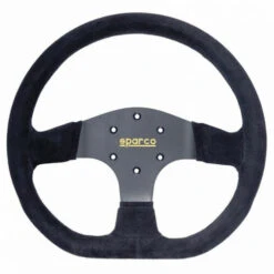 Sparco R353 Steering Wheel (36 Mm Dish), Black Suede, Black Spokes