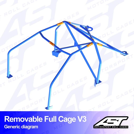 AST Rollcages V3 Removable Bolt-In 6-Point Roll Cage For BMW E30 Coupe, RWD - Image 2