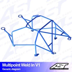 AST Rollcages V1 Weld-In 10-Point Roll Cage For BMW E36 Compact