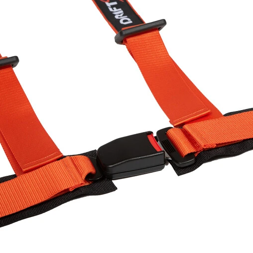 DriftShop 4 Point Harness 2" - Orange - Road Approved - Image 2