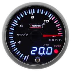 ProSport JDM "Dual Display" Exhaust Temperature Gauge (60 Mm, EGT 1200°C)