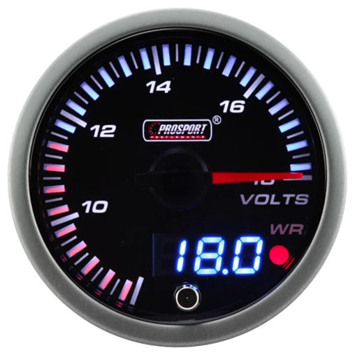 ProSport JDM "Dual Display" Voltmeter Gauge (60 Mm)