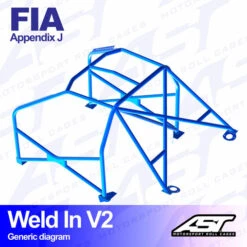 AST Rollcages V2 Weld-In 8-Point Roll Cage For Peugeot 205 - FIA