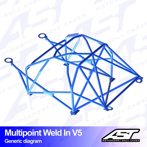 AST Rollcages V5 Weld-In 10-Point Roll Cage For Audi S3 8V - 4-Door, Quattro