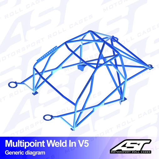 AST Rollcages V5 Weld-In 10-Point Roll Cage For Audi S3 8V - 4-Door, Quattro - Image 2
