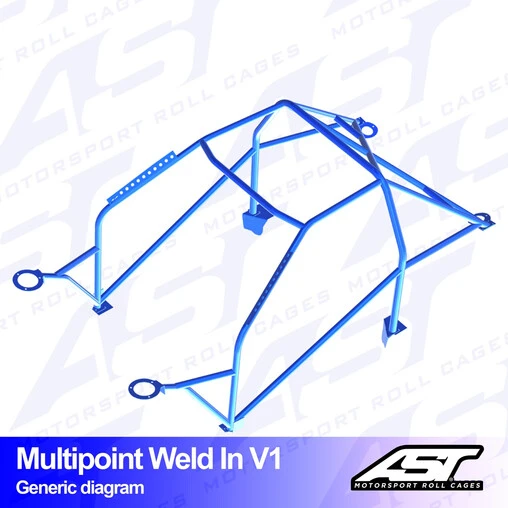 AST Rollcages V1 Weld-In 10-Point Roll Cage For Volvo 940 - Image 2