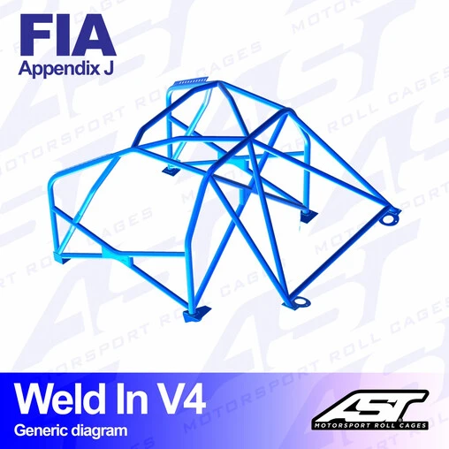 AST Rollcages V4 Weld-In 8-Point Roll Cage For Porsche 911 993 - FIA