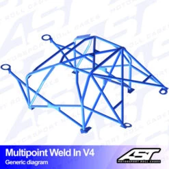 AST Rollcages V4 Weld-In 10-Point Roll Cage For Mini Classic
