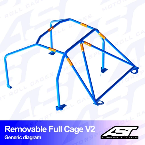 AST Rollcages V2 Removable Bolt-In 6-Point Roll Cage For Toyota MR-S