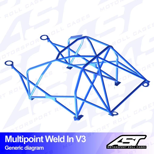 AST Rollcages V3 Weld-In 10-Point Roll Cage For Porsche Boxster 986