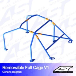 AST Rollcages V1 Removable Bolt-In 6-Point Roll Cage For Mini Cooper R53