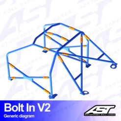 AST Rollcages V2 Bolt-In 6-Point Roll Cage For BMW E34 Sedan, RWD - FIA