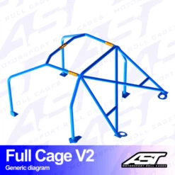 AST Rollcages V2 Removable Bolt-In 6-Point Roll Cage For Scion FR-S