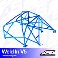 AST Rollcages V5 Weld-In 8-Point Roll Cage For Audi A4 B5 Avant (Quattro) - FIA