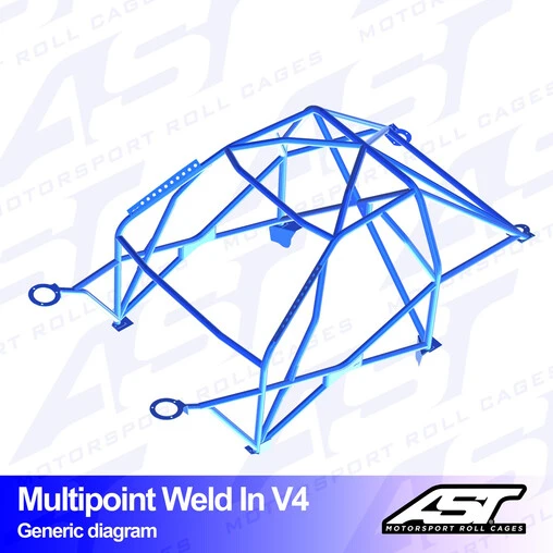 AST Rollcages V4 Weld-In 10-Point Roll Cage For BMW M2 F87 - Image 2