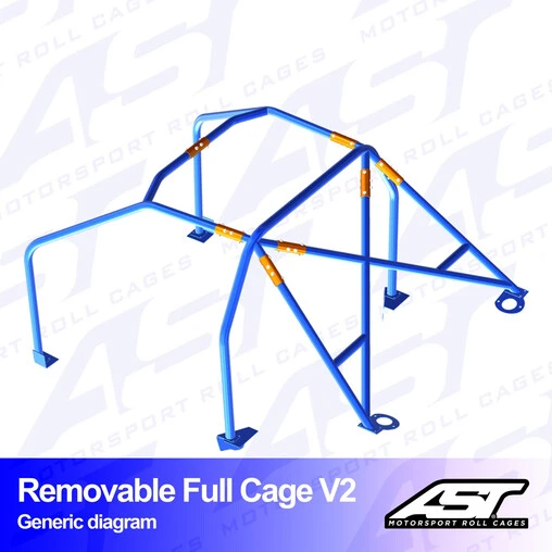 AST Rollcages V2 Removable Bolt-In 6-Point Roll Cage For Lexus GS S160
