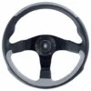 Nardi Leader Steering Wheel, Grey Leather, Black Spokes, Ø35 Cm
