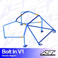 AST Rollcages V1 Bolt-In 6-Point Roll Cage For Lexus SC Z30 - FIA