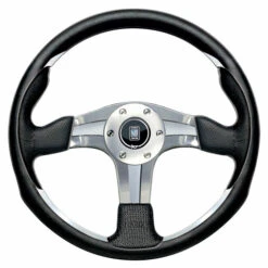 Nardi ND4 Steering Wheel, Black Leather, Chrome Spokes, Ø35 Cm