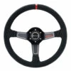 Sparco L575 Steering Wheel (63 Mm Dish), Black Suede, Black Spokes