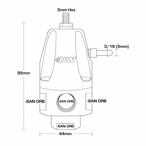 Deatschwerks DWR1000 Adjustable Fuel Pressure Regulator E85 (Titan) - Image 2