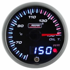 ProSport JDM "Dual Display" Oil Temperature Gauge (60 Mm)
