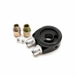 Sandwich Plate With Dash 10 Line Fittings And 1/8" NPT Sensor Ports (Black)