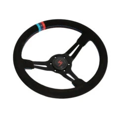 DriftShop Steering Wheel (70 Mm Dish), "M Power V2" Edition, Black Suede