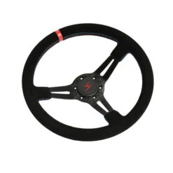 DriftShop Steering Wheel (70 Mm Dish), "M Power" Edition, Black Suede