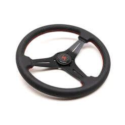 DriftShop Kayōbi Steering Wheel (35 Mm Dish), Black Leather, Black Spokes