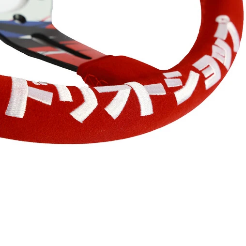 DriftShop Hydrodip Steering Wheel (70 Mm Dish), Red Suede - Image 2