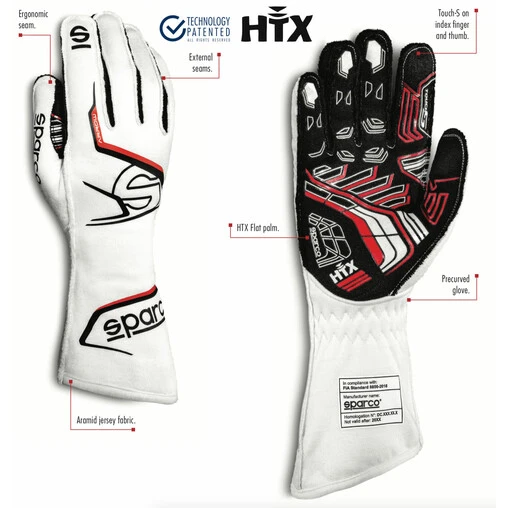 Sparco Arrow Gloves, Red (FIA) - Image 2