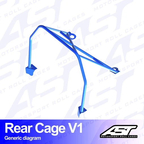 AST Rollcages V1 Bolt-In Rear Roll Cage For Nissan Sunny - Image 2