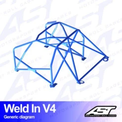 AST Rollcages V4 Weld-In 8-Point Roll Cage For Nissan Silvia PS13