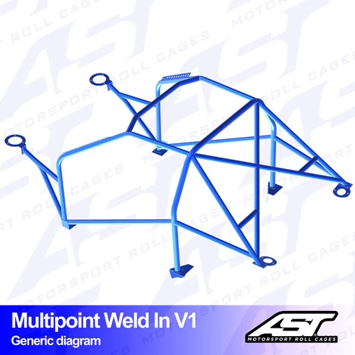 AST Rollcages V1 Weld-In 10-Point Roll Cage For Volvo 940