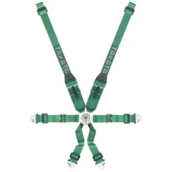 Takata Race 6 - 6 Point FIA HANS Harness - Green