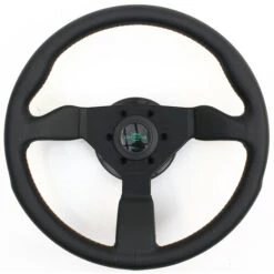 Personal Grinta Steering Wheel - Kingston Edition 330 Mm - Black Leather, Black Spokes, Rasta Stitching