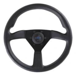Personal Neo Eagle Steering Wheel - 350 Mm - Black Leather, Black Spokes, Blue Stitching