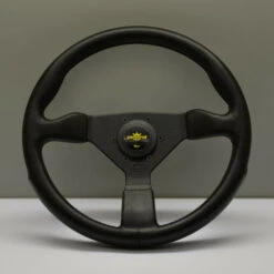 Personal Grinta Steering Wheel - 350 Mm - Black PU, Black Spokes