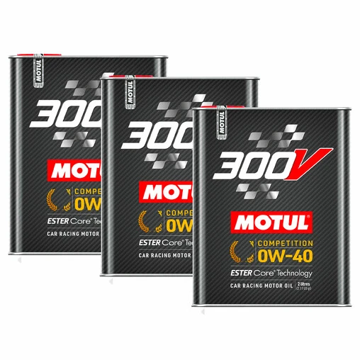 Motul 300V Competition 0W40 Engine Oil Bundle (3 X 2L)