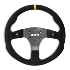 Sparco R330B Flat Steering Wheel, Suede, 2 Buttons