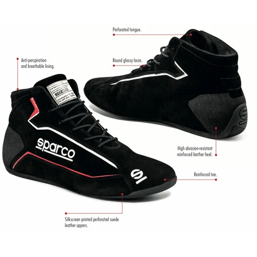 Sparco Slalom+ Racing Shoes, Black (FIA) - Image 5
