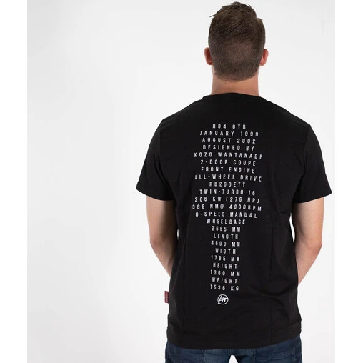 HardTuned Nissan Skyline R34 Split T-Shirt - Image 3