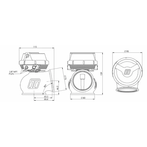 Turbosmart Gen V Power-Gate External Wastegate (60 Mm) - Image 5