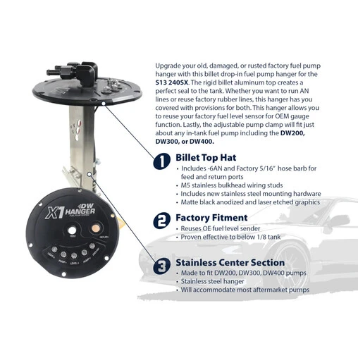 Deatschwerks X1 Fuel Pump Hanger For Nissan S13 & R32 - Image 3